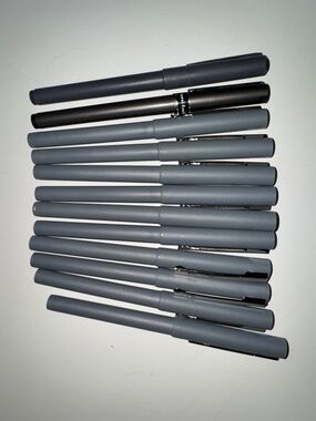 12 Pens Vintage Uni-ball Faber Castell Pinpoint BIC Micro Metal